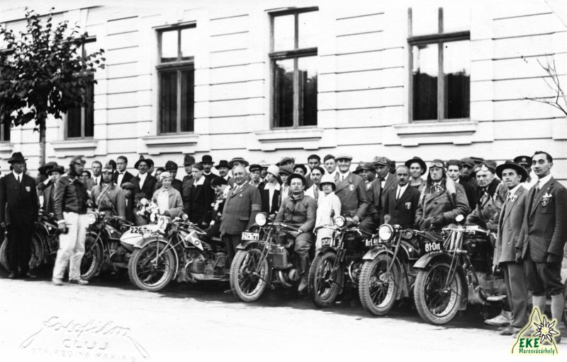 a Temesvári Glória motorkerékpár e. versenye, Kolozsvári érkezés, 1929. IX. 14-15, EKE